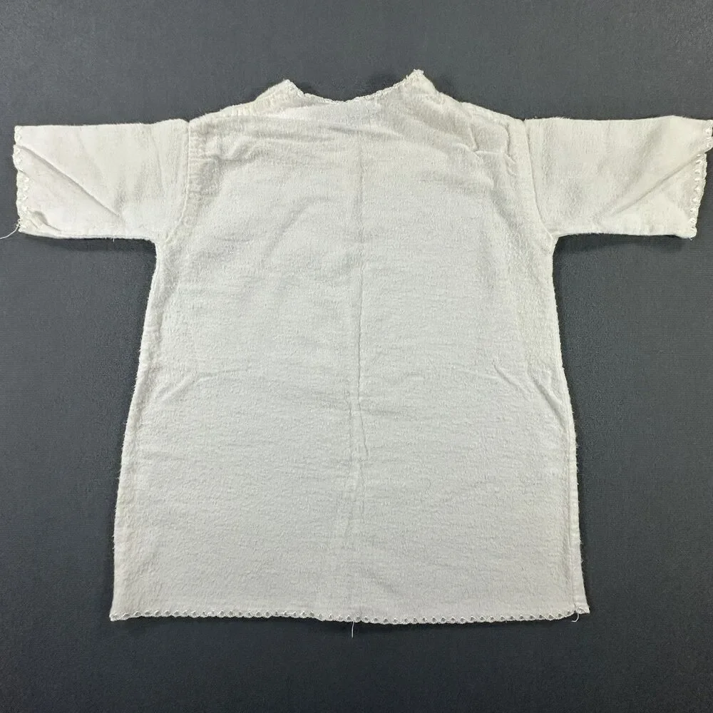 3 VTG Antique Baby Infant Bathrobe Robes Sleep Nightgown White Satin Ribbon Ties